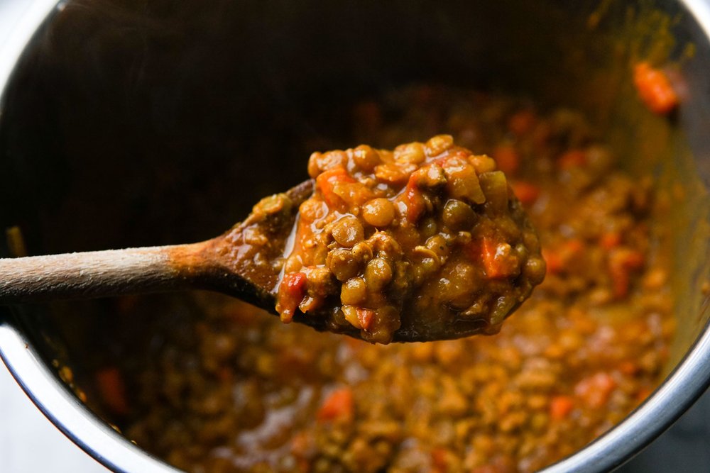 Instant Pot Turkey Lentil Curry | Natalie Cooks