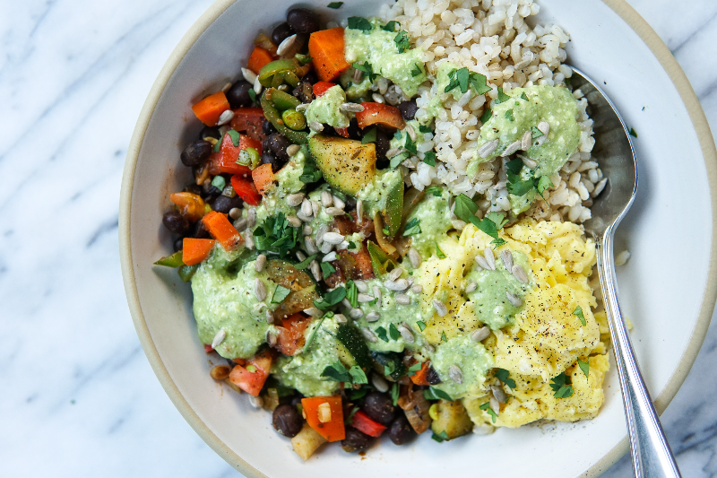 Easy Veggie Breakfast Bowls | Natalie Cooks