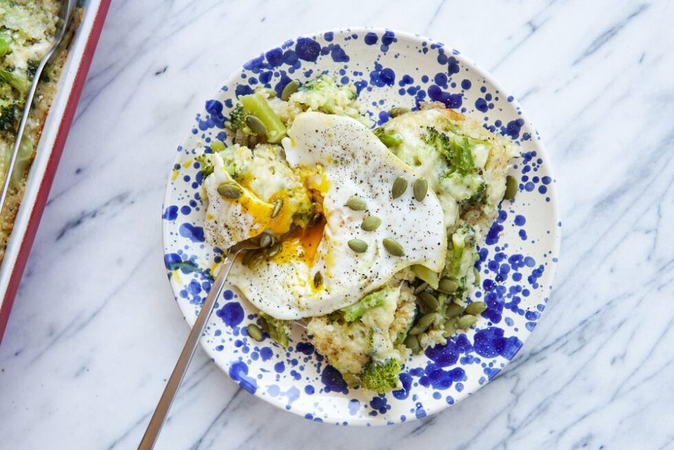 Cheesy Broccoli Quinoa Bake Natalie Cooks