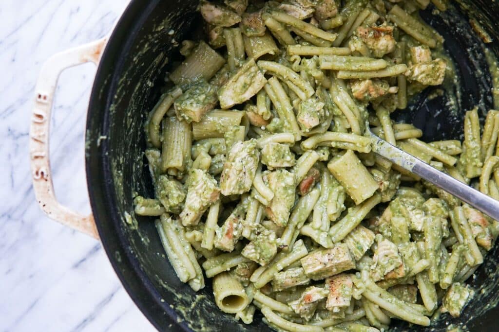 Spinach and Artichoke Pasta with Chicken | Natalie Cooks