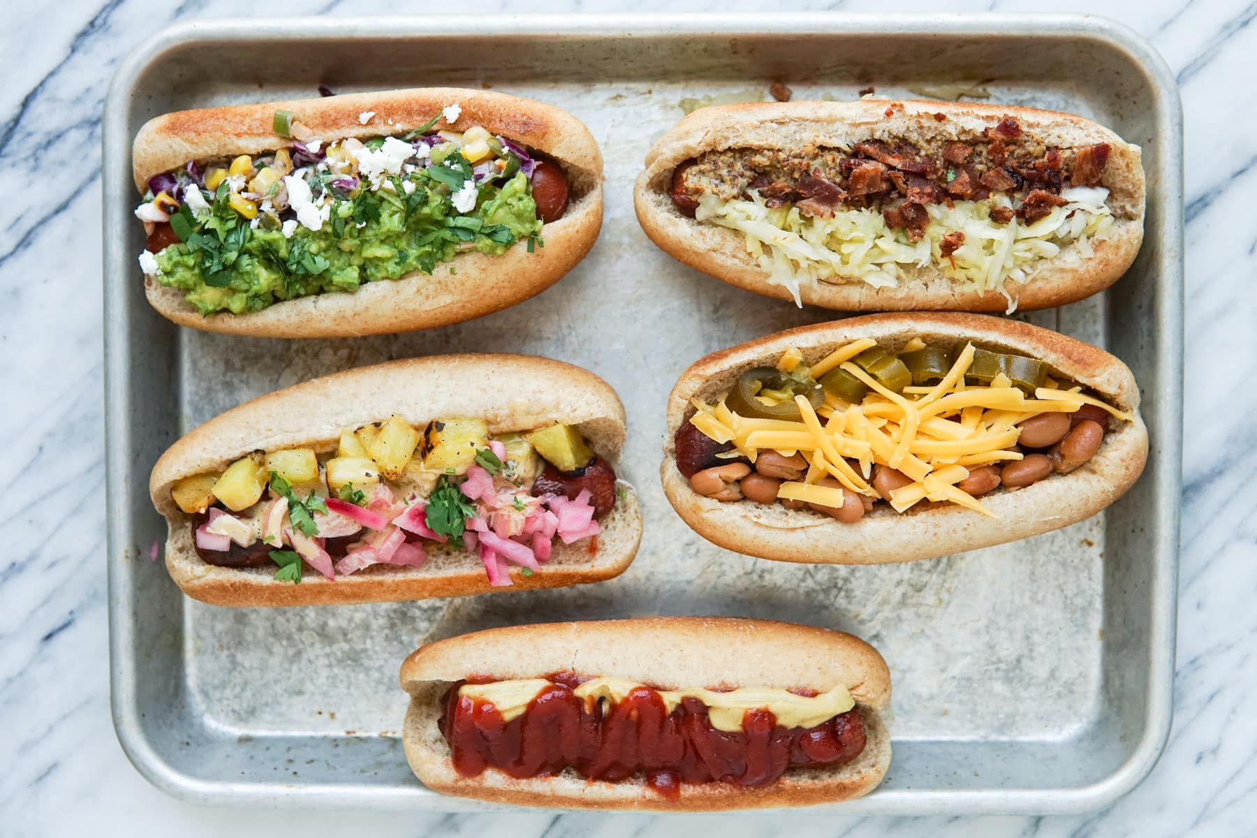 hot dog bar toppings