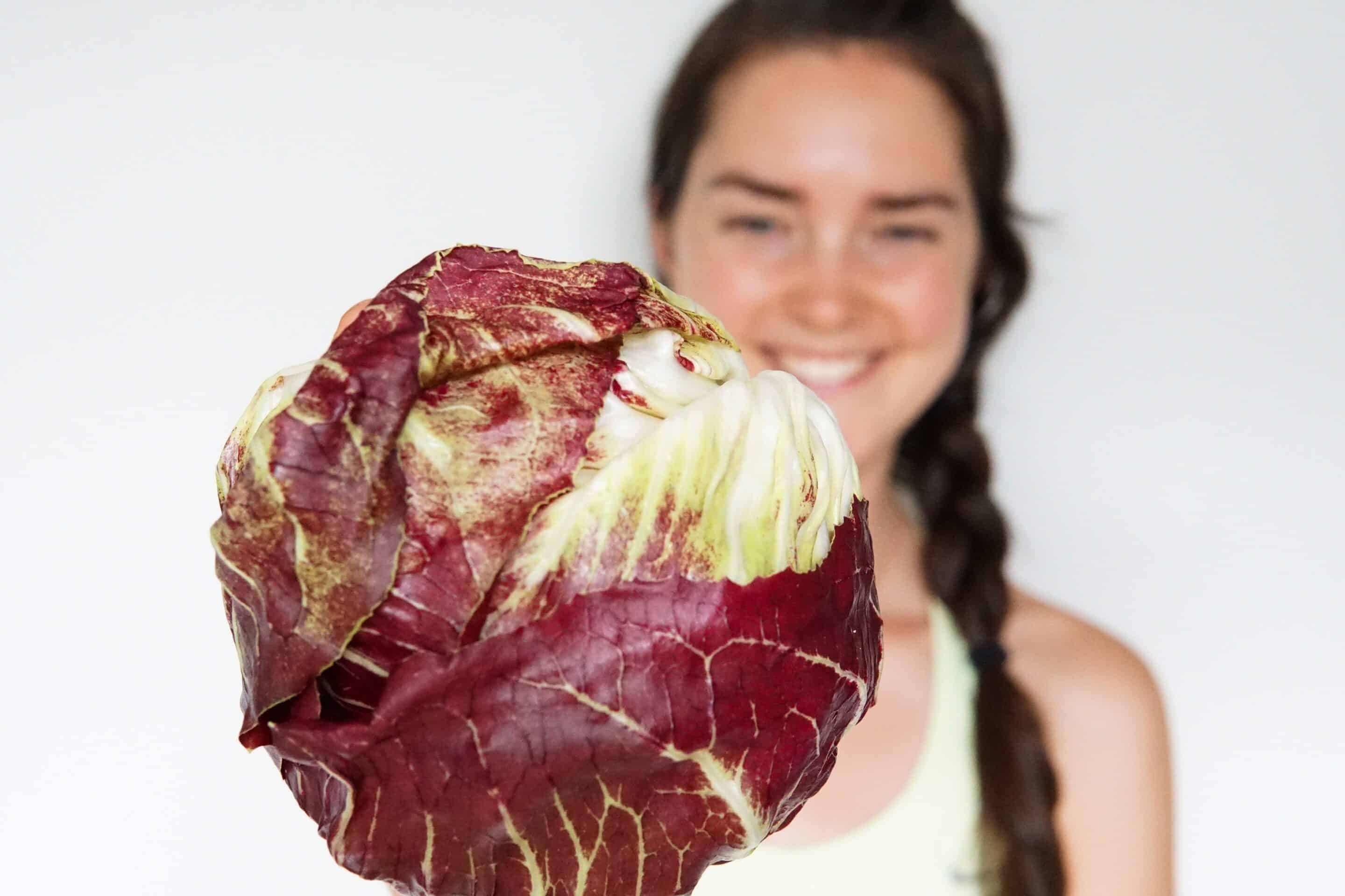 Natalie holding radicchio