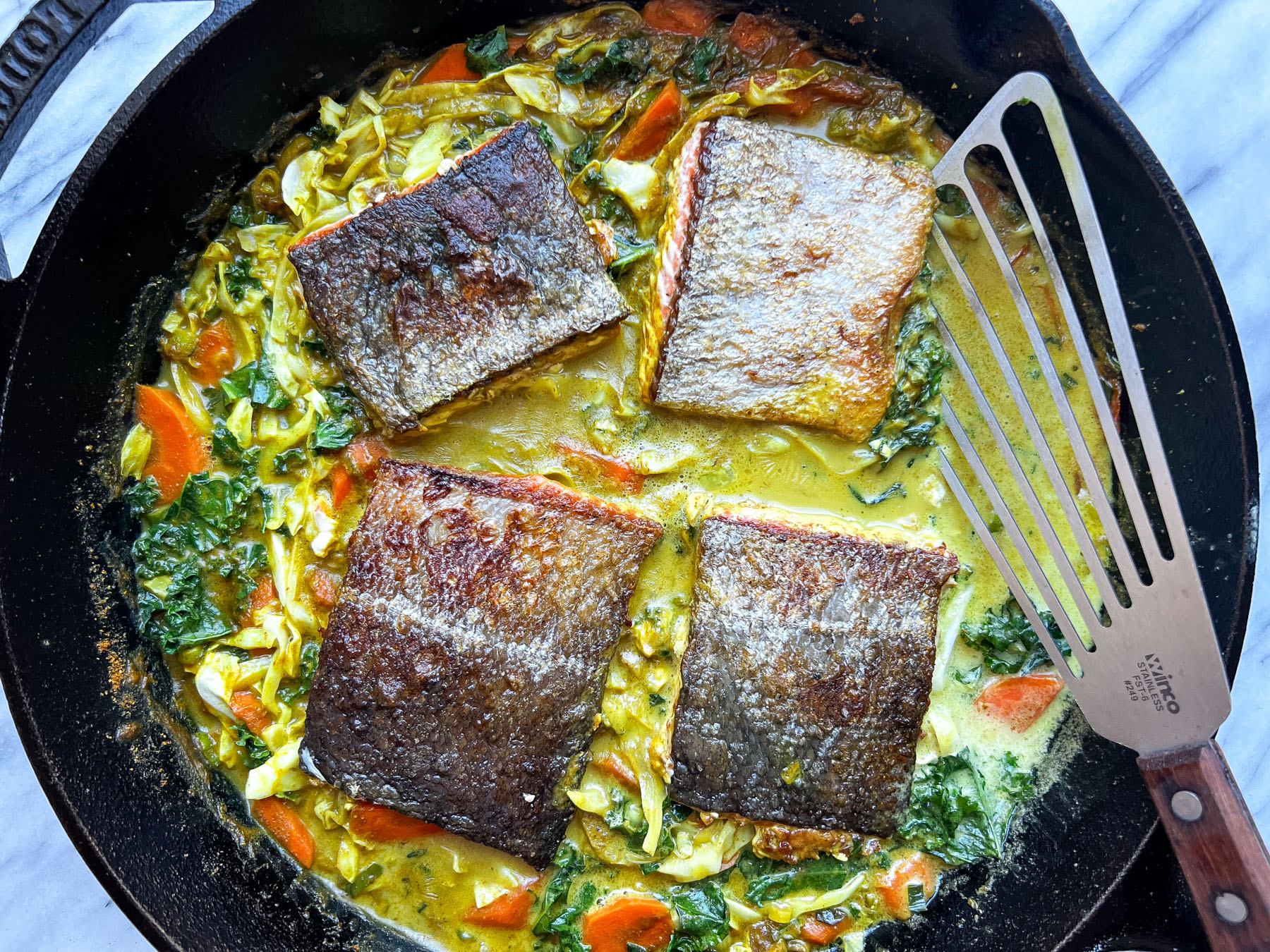 Lodge Cook-It-All - Grilling Salmon & Stir Fry Veggies 